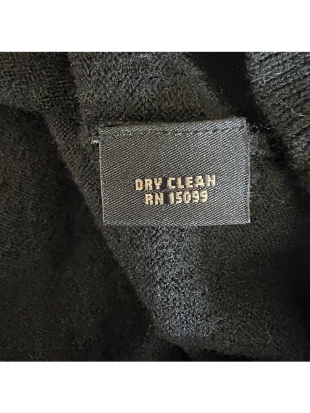 Vintage Y2K Structure Black Merino Wool V Neck Sweater Mens L Made in UK - Picture 5 of 10